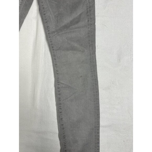 Mother Jeans Size 25 Looker Ankle Fray Gray Gravel Stretch 26x28 Casual Raw Hem - Picture 3 of 12